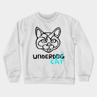 Undercat Vs Underdog, Funny Cat Joke Crewneck Sweatshirt